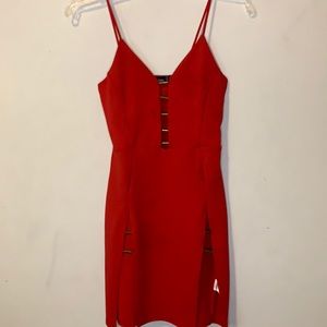 Pretty little thing mini dress. Thigh slits.